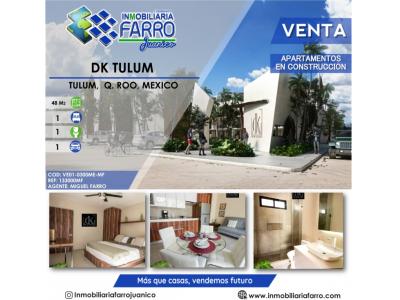 Venta de Apartamento en Quintana Roo, Mexico, 48 mt2, 1 habitaciones