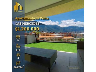 Se vende Penthouse de 3 niveles Mercedes 6H/6B+2/4PE, 566m2. MM, 566 mt2, 6 habitaciones