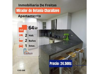 Venta de apartamento en Mirador de betania, charallave., 64 mt2, 2 habitaciones