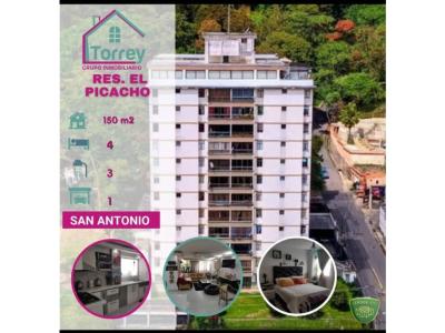 Apto Amplio y Acogedor Res. El Picacho, San Antonio de los Altos, JR, 150 mt2, 4 habitaciones