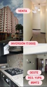 VENDO APARTAMENTO EN RES. YUKPA , 85 mt2, 3 habitaciones