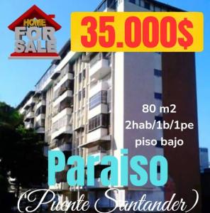 Vendo apartamento en el Paraiso, 80 mt2, 2 habitaciones