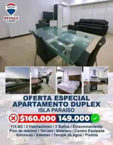 Vendo Apartamento Duplex CR Isla Paraiso a precio de oportunidad SOLO CLIENTES, 114 mt2, 2 habitaciones