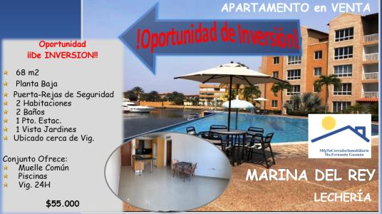 en VENTA acogedor y lindo APARTAMENTO en Planta Baja en el Conjunto Residencial MARINA DEL REY”  Ave, 66 mt2, 2 habitaciones