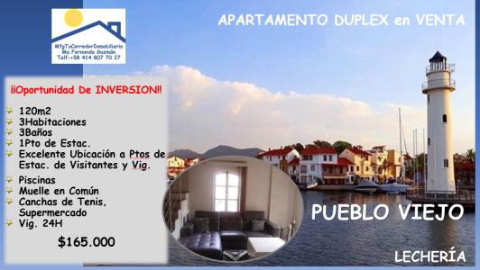 en VENTA Hermoso y Acogedor APARTAMENTO DUPLEX en el exclusivo Conjunto Residencial PUEBLO VIEJO”  E, 120 mt2, 3 habitaciones