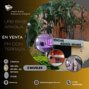 VENDO apartamento tipo PH en la Urb. Base Aragua, Maracay , 150 mt2, 4 habitaciones