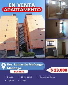 SAMIR TROSEL VENDE APARTAMENTO EN OBRA BLANCA RESIDENCIAS LOMAS DE MAÑONGO NAGUANAGUA CARABOBO, 59 mt2, 3 habitaciones