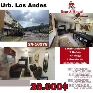 Vendo apto en San Diego 24-16278, 77 mt2, 2 habitaciones