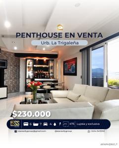 Exclusivo Penthouse en La Trigaleña en Venta, 475 mt2, 6 habitaciones