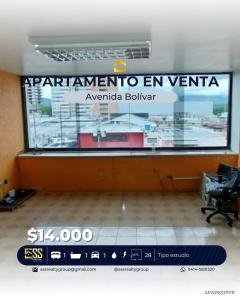 Apartamento tipo estudio en la Avenida Bolívar, 28 mt2, 1 habitaciones