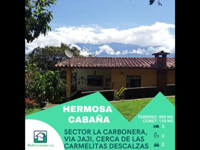 HERMOSA CABAÑA, VÍA JAJI, CERCA DE LAS CARMELITAS DESCALZAS, MÉRIDA, 110 mt2, 3 habitaciones