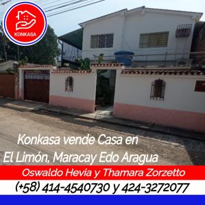 Konkasa vende casa de 2 Plantas en El Limón, Maracay Edo Aragua, 163 mt2, 4 habitaciones