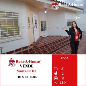 25-1484 VENTA DE CASA EN SANTA FE III...KAREMBERNAL, 240 mt2, 3 habitaciones