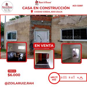 Casa en construccion en venta en Ciudad Ojeda , 2 habitaciones