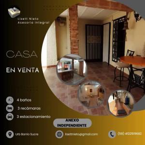 VENDO CASA EN LA URB. BARRIO SUCRE LAS DELICIAS MARACAY , 370 mt2, 4 habitaciones