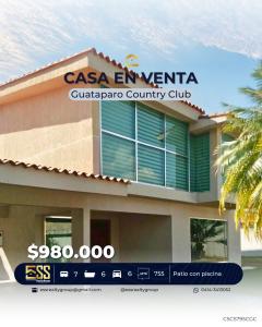 Casa con gran patio en Guataparo Country Club, 756 mt2, 7 habitaciones