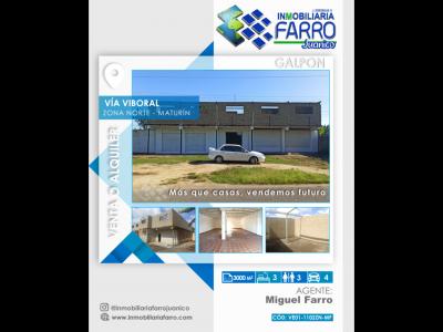 SE VENDE GALPON EN TIPURO VE01-1102ZN-MF, 340 mt2, 3 habitaciones