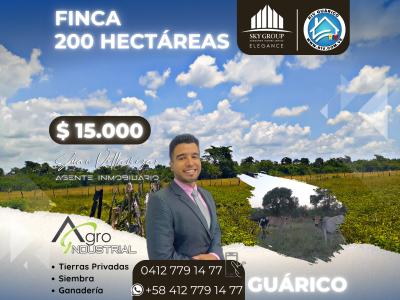 EN VENTA FINCA DE 200 HECTAREAS, ESTADO GUARICO