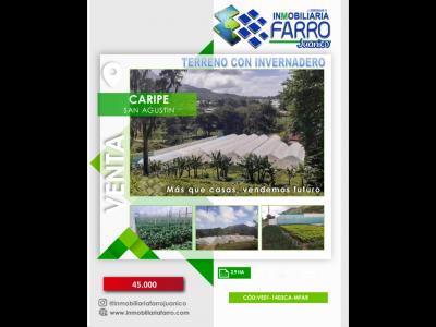 SE VENDE TERRENO CON INVERNADERO CARIPE VE01-1401CA-MFAR, 2 mt2