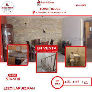 Townhouse en venta en Ciudad Ojeda , 3 habitaciones