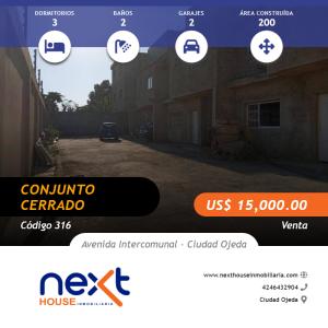 CONJUNTO CERRADO VENTA AVENIDA INTERCOMUNAL CIUDAD OJEDA NEXT 316, 200 mt2, 3 habitaciones