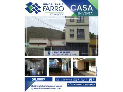 CASA EN MACARAPANA / VE10 - 012CPM - IMAR, 298 mt2, 4 habitaciones