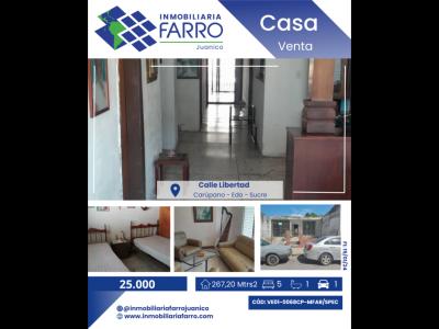 SE VENDE CASA EN CALLE LIBERTAD CARUPANO EDO SUCRE VE01-0068-MFAR/SPEC, 267 mt2, 5 habitaciones