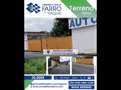 TERRENO EN VENTA BARRIO LA  ARENOSA VE08-34BA-CAND, 312 mt2, 1 habitaciones
