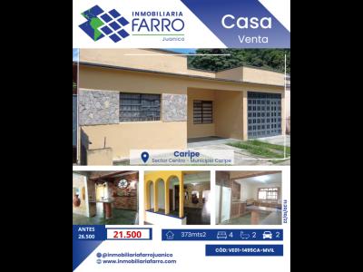 SE VENDE CASA CENTRO DE CARIPE VE01-1495CA-MVIL, 300 mt2, 4 habitaciones