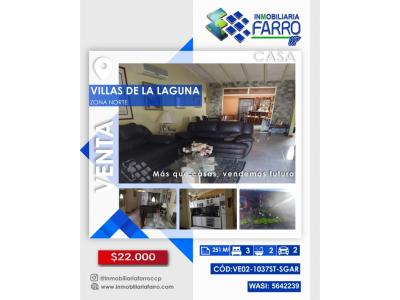 SE VENDE CASA EN URB. VILLAS DE LA LAGUNA VE02-1037ST-SGAR, 251 mt2, 3 habitaciones