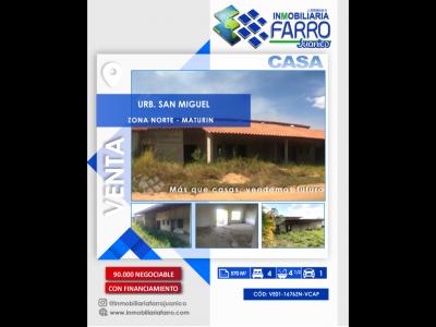 SE VENDE CASA OBRA GRIS SAN MIGUEL VE01-1676ZN-VCAP, 250 mt2, 4 habitaciones