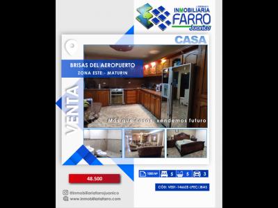 SE VENDE CASA BRISAS DEL AEROPUERTO VE01-1466ZE-LPEC/JBAS, 480 mt2, 5 habitaciones