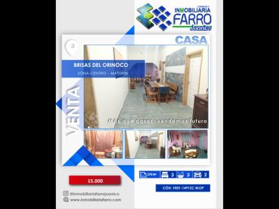 SE VENDE CASA BRISAS DEL ORINOCO VE01-1491ZC-RLOP, 270 mt2, 3 habitaciones