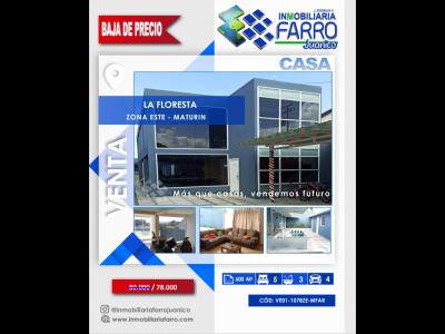 SE VENDE CASA EN LA FLORESTA VE01-1078ZE-MFAR, 200 mt2, 5 habitaciones