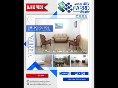 SE VENDE CASA EN LOS OLIVOS VE01-1057ZN-AVAL, 200 mt2, 3 habitaciones