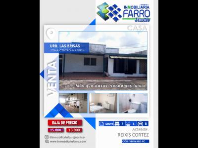 SE VENDE CASA EN BRISAS DEL ORINOCO VE01-0165BO-RC, 1200 mt2, 3 habitaciones