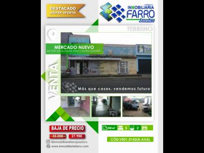 SE VENDE TERRENO CON CASA SECTOR MERCADO NUEVO VE01-0142LB-AVAL, 330 mt2, 5 habitaciones