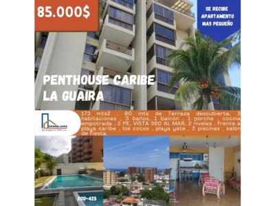 Venta de pent house en La Guaira. Residencias Brava Mar, 173 mt2, 3 habitaciones